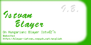 istvan blayer business card